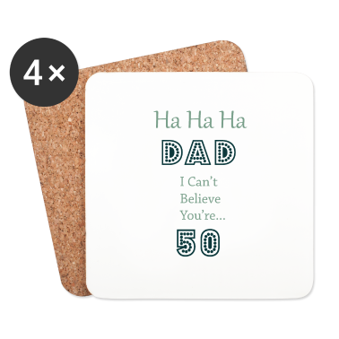 Geburtstagsgeschenk Vater Untersetzer - 50. Geburtstagsgeschenk für Papa Mama