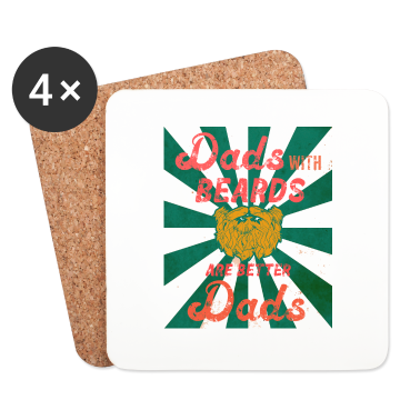 Geburtstagsgeschenk Vater Untersetzer - Vater Bart Spruch