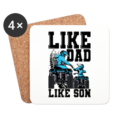 Geburtstagsgeschenk Vater Untersetzer - Quad Vater Sohn