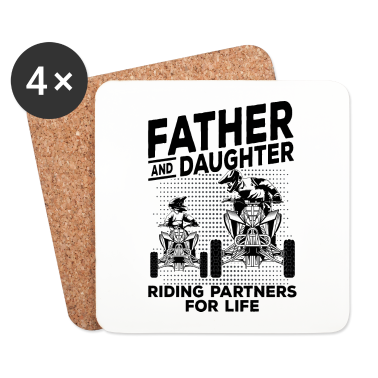 Geburtstagsgeschenk Vater Untersetzer - Quad Vater Tochter