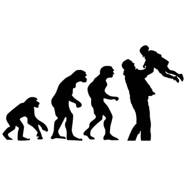 Motiv Evolution - Vater und Tochter