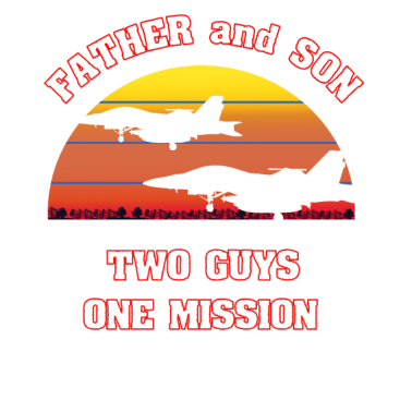 Motiv Kampfjet Vater & Sohn Düsenflieger Geschenk Vater