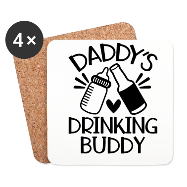 Geburtstagsgeschenk Vater Untersetzer - daddys drinking buddy Geschenk Vater Vatertag Vate