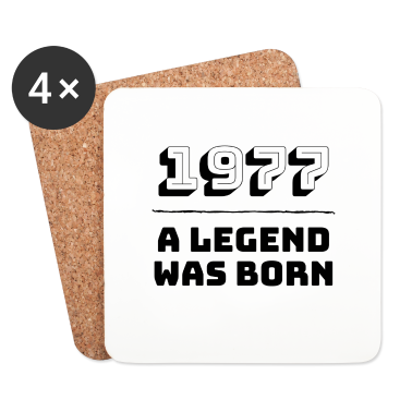 Geburtstagsgeschenk Vater Untersetzer - 1977 wurde eine Legende geboren - Geburtstagsgeschenk zum Geburtsjahr