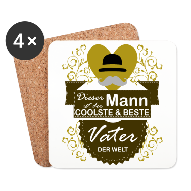 Geburtstagsgeschenk Vater Untersetzer - Vatertag Vater Papa Mann Coolste Der Welt