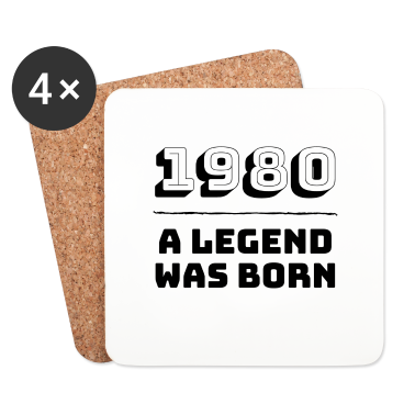 Geburtstagsgeschenk Vater Untersetzer - 1980 wurde eine Legende geboren - Geburtstagsgeschenk zum Geburtstag