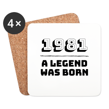 Geburtstagsgeschenk Vater Untersetzer - 1981 wurde eine Legende geboren - Geburtstagsgeschenk zum Geburtsjahr
