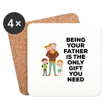 Geburtstagsgeschenk Vater Untersetzer - Vater Geschenk an Kinder