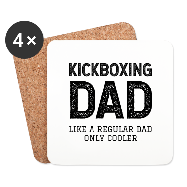 Geburtstagsgeschenk Vater Untersetzer - Kickboxen Papa wie ein normaler Vater nur Kühler