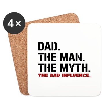 Geburtstagsgeschenk Vater Untersetzer - Papa schlechter Einfluss - Vater Geschenk