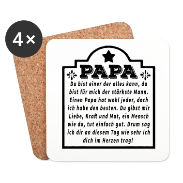 Geburtstagsgeschenk Vater Untersetzer - Papa, du bist einer der alles kann, Vater Dad Dadd