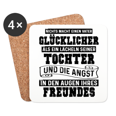 Geburtstagsgeschenk Vater Untersetzer - Nichts macht einen Vater glücklichter als lächeln