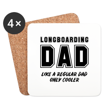 Geburtstagsgeschenk Vater Untersetzer - Longboarding Papa wie ein normaler Vater nur cool