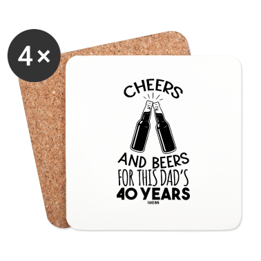 Geburtstagsgeschenk Vater Untersetzer - 40 Jahre alt Papa Geburtstagsgeschenk
