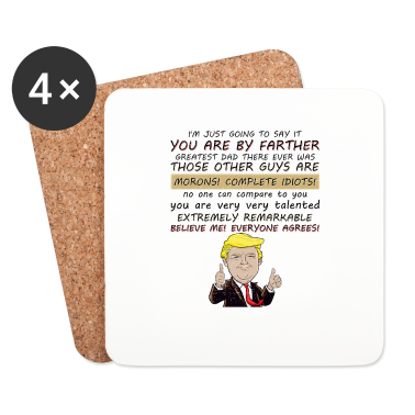 Geburtstagsgeschenk Vater Untersetzer - Du bist der größte Vater, den andere Idioten machen