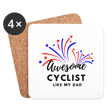 Geburtstagsgeschenk Vater Untersetzer - Ehrfürchtig Radfahrer. Wie mein Vater.