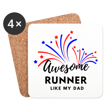 Geburtstagsgeschenk Vater Untersetzer - Ehrfürchtig Läufer. Wie mein Vater