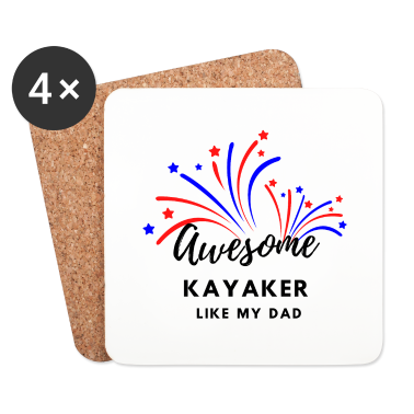 Geburtstagsgeschenk Vater Untersetzer - Ehrfürchtig Kajakfahrer. Wie mein Vater