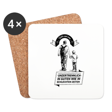 Geburtstagsgeschenk Vater Untersetzer - Vater und Sohn Geschenk Spruch