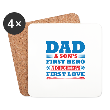 Geburtstagsgeschenk Vater Untersetzer - Papa erster Held erste Liebe cooles Geburtstagsgeschenk