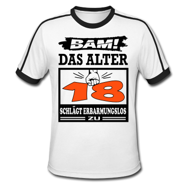 Geschenk zum 18 T-Shirt - Geburtstag Das Alter schlägt zu Jahre Years 18