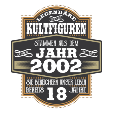 Motiv Geschenk 18 Jahre zum 18. Geburtstag Jahrgang 2002