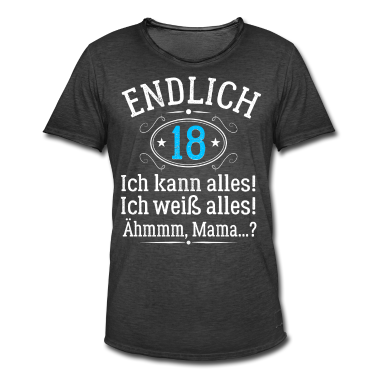 Geschenk zum 18 T-Shirt - Endlich 18 Ich Kann Alles - Geburtstag Volljährig