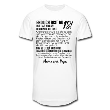 Geschenk zum 18 T-Shirt - 18. Geburtstag Endlich 18 Jahre Geschenk zum 18.