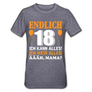 Geschenk zum 18 T-Shirt - Endlich 18 | Geschenk zum 18. Geburtstag