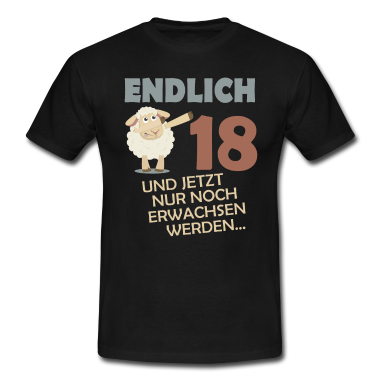 Geschenk zum 18 T-Shirt - Endlich 18 dabbing Schaf 18. Geburtstag