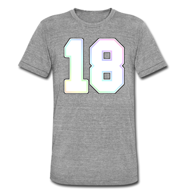 Geschenk zum 18 T-Shirt - Nummer 18 18. Geburtstag Regenbogen