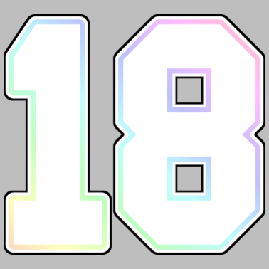 Motiv Nummer 18 18. Geburtstag Regenbogen