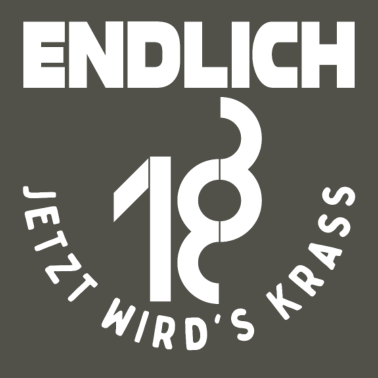 Motiv ENDLICH 18 JETZT WIRDS KRASS 18. Geburtstag