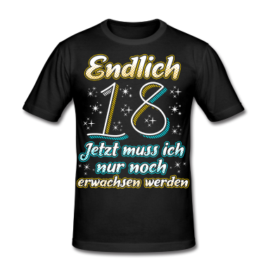 Geschenk zum 18 T-Shirt - 18. Geburtstag Endlich 18 Sprüche 2002