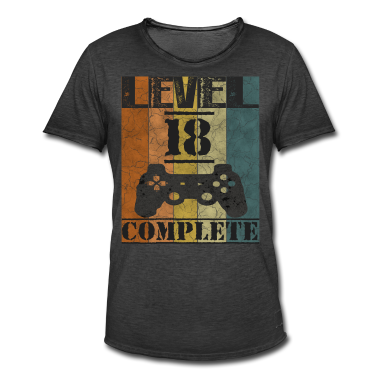 Geschenk zum 18 T-Shirt - LEVEL 18 Complete 18. Geburtstag 18 Jahre Vintage