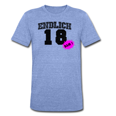 Geschenk zum 18 T-Shirt - Endlich 18 Bam 18 Geburtstag