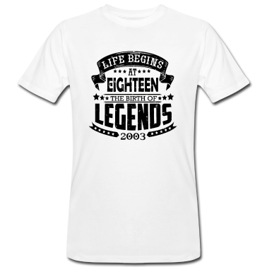 Geschenk zum 18 T-Shirt - das Leben beginnt mit 18
