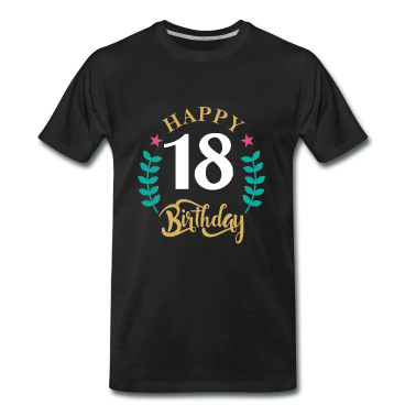 Geschenk zum 18 T-Shirt - 18 Happy Birthday