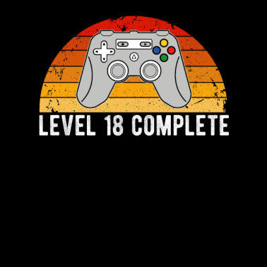 Motiv 18. Geburtstag Level 18 Complete