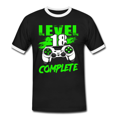 Geschenk zum 18 T-Shirt - Level 18 Complete 18. Geburtstag Gamer 18 Jahre