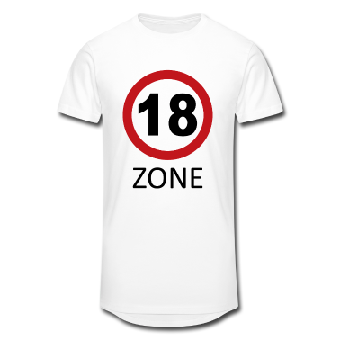 Geschenk zum 18 T-Shirt - 18 Zone - 18 Geburtstag Geschenk - Verkehrsschild