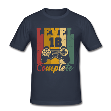 Geschenk zum 18 T-Shirt - Level 18 Complete 18. Geburtstag Gamer 18 Jahre