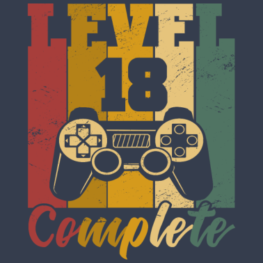 Motiv Level 18 Complete 18. Geburtstag Gamer 18 Jahre