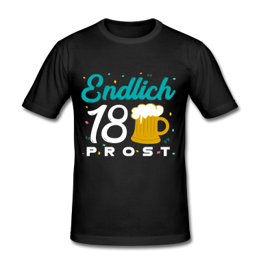 Geschenk zum 18 T-Shirt - 18 Geburtstag - Endlich 18 - Prost