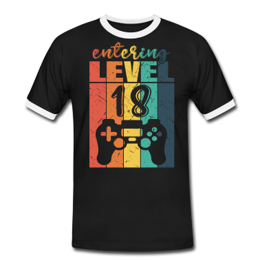 Geschenk zum 18 T-Shirt - Level 18 Gaming Controller 18. Geburtstag