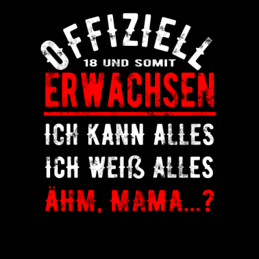 Motiv 18 Geburtstag 18 Jahre Volljährig Erwachsen 18ter