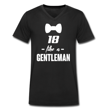 Geschenk zum 18 T-Shirt - 18 wie ein Gentleman!