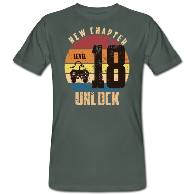 Geschenk zum 18 T-Shirt - 18. Geburtstag Level 18 Unlock Geburtstagsgeschenk
