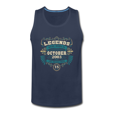 Geschenk zum 18 Tank Top - 18. Geburtstag für Männer und Frauen Oktober 2003
