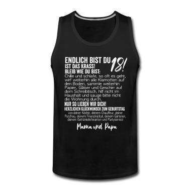 Geschenk zum 18 Tank Top - 18. Geburtstag Endlich 18 Jahre Geschenk zum 18.
